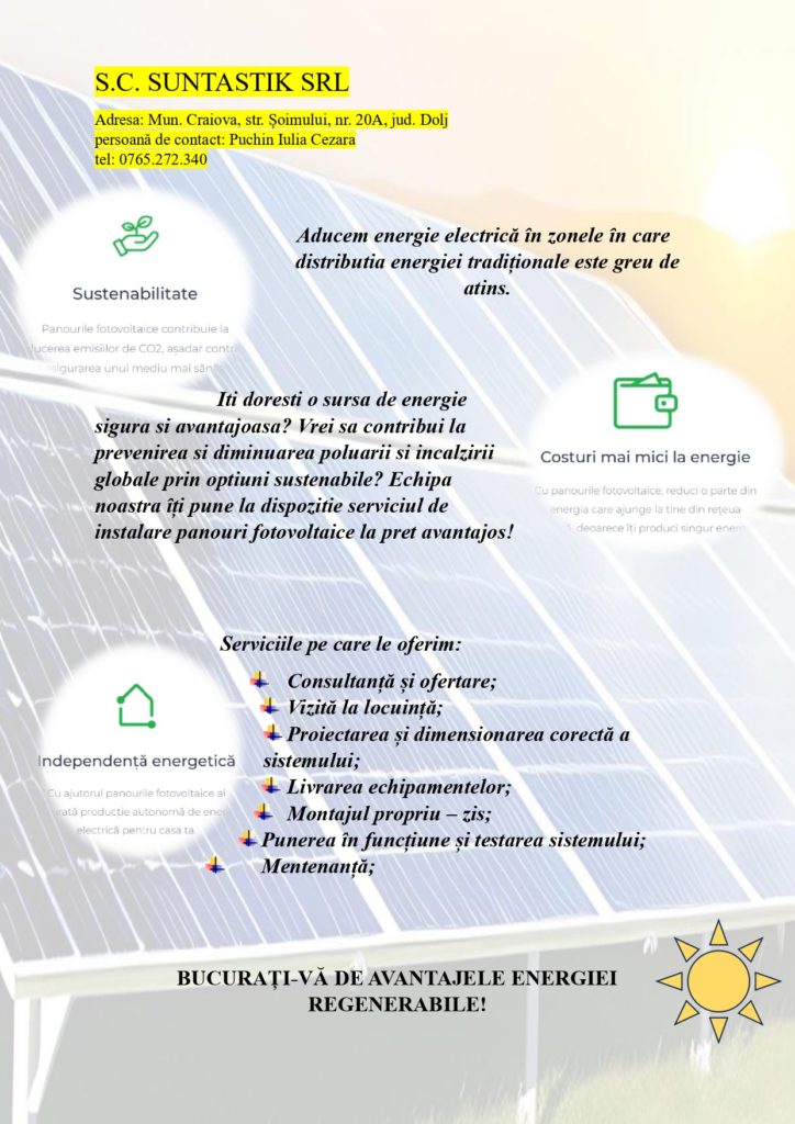 SC SUNTASTIK SRL
